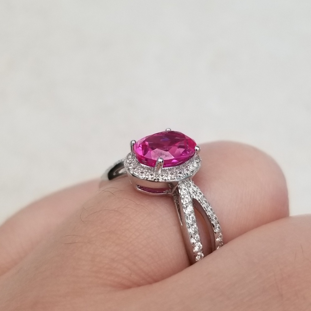 HOST PICK 💖 1.75ct Lab Created Pink Sapphire Ring - Picture 8 of 8
